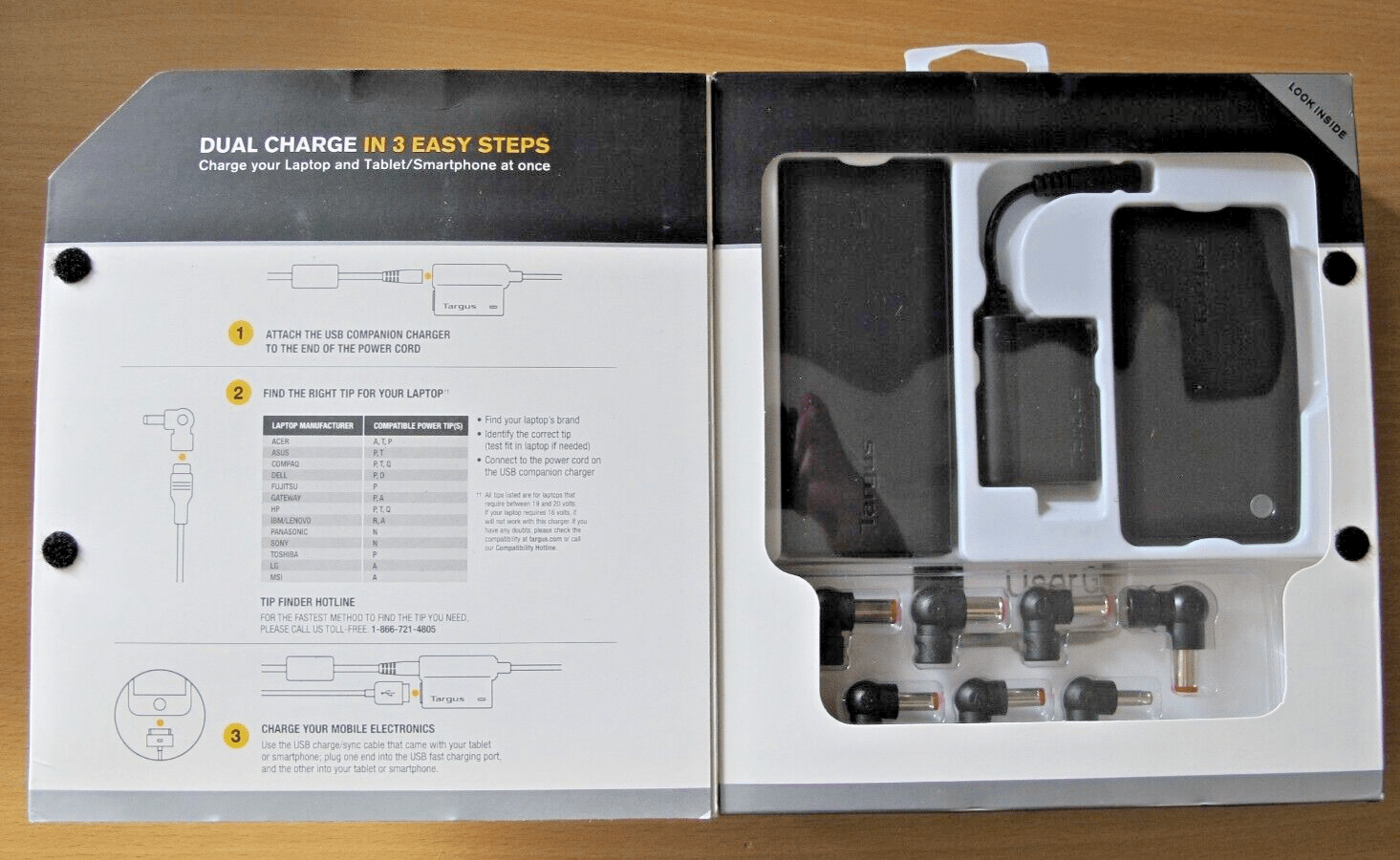 Targus APM035US Battery/Travel Edition 90W Laptop or Smartphone Charger - MagsTag