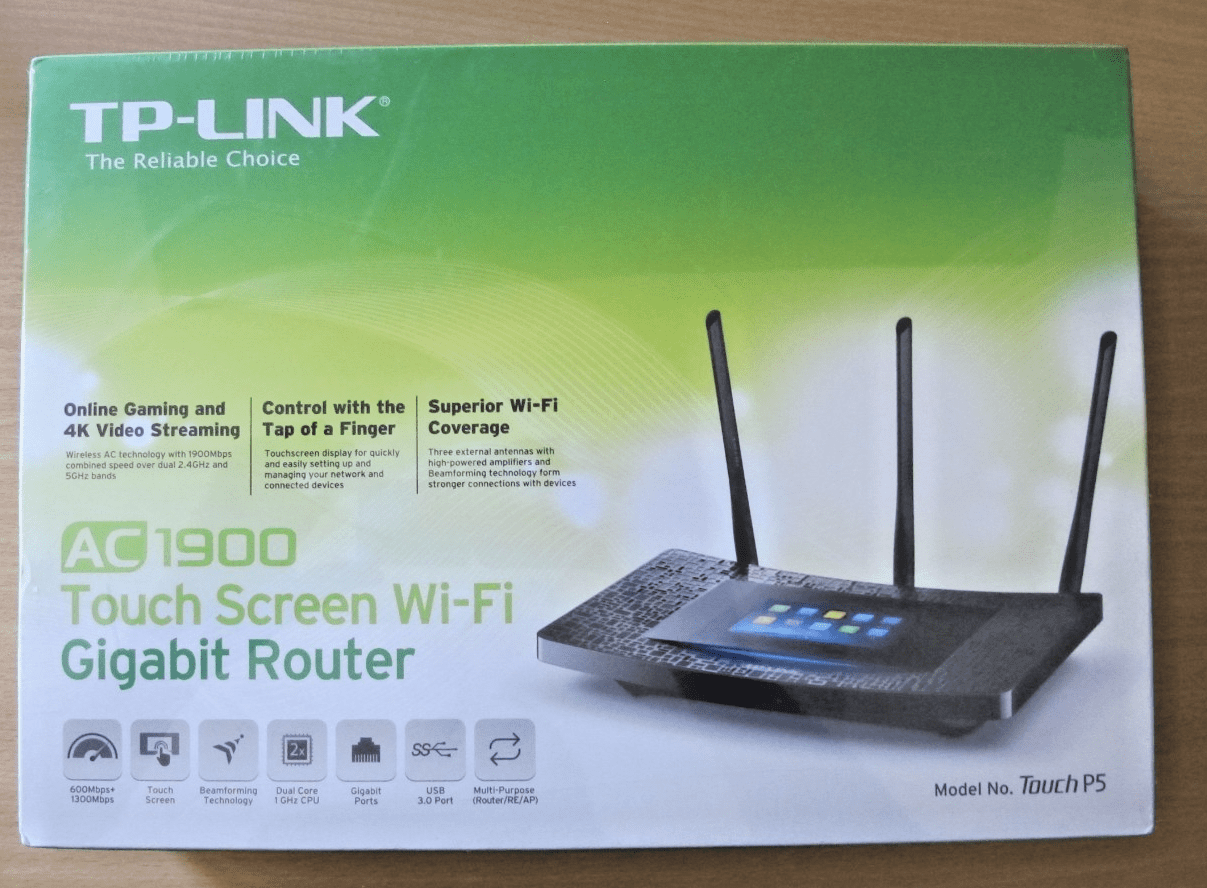 TP - Link AC1900 Wireless Wi - Fi Gigabit Router with Touch Screen Setup Touch P5 - MagsTag