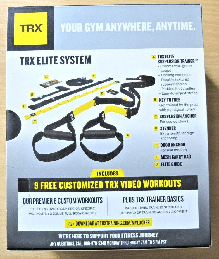 TRX Elite System Suspension Trainer Black Yellow PLUS 4 Resistance Bands - MagsTag