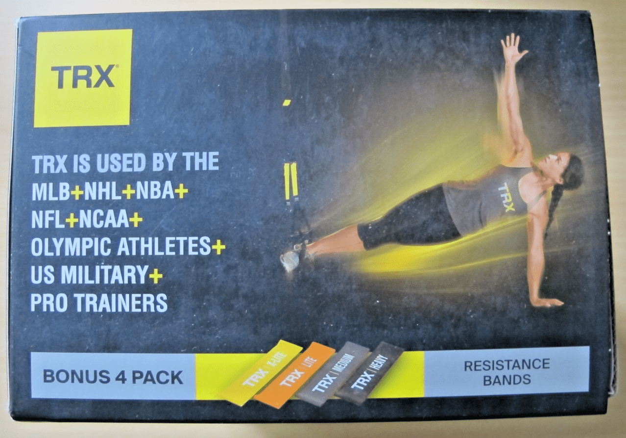 TRX Elite System Suspension Trainer Black Yellow PLUS 4 Resistance Bands - MagsTag