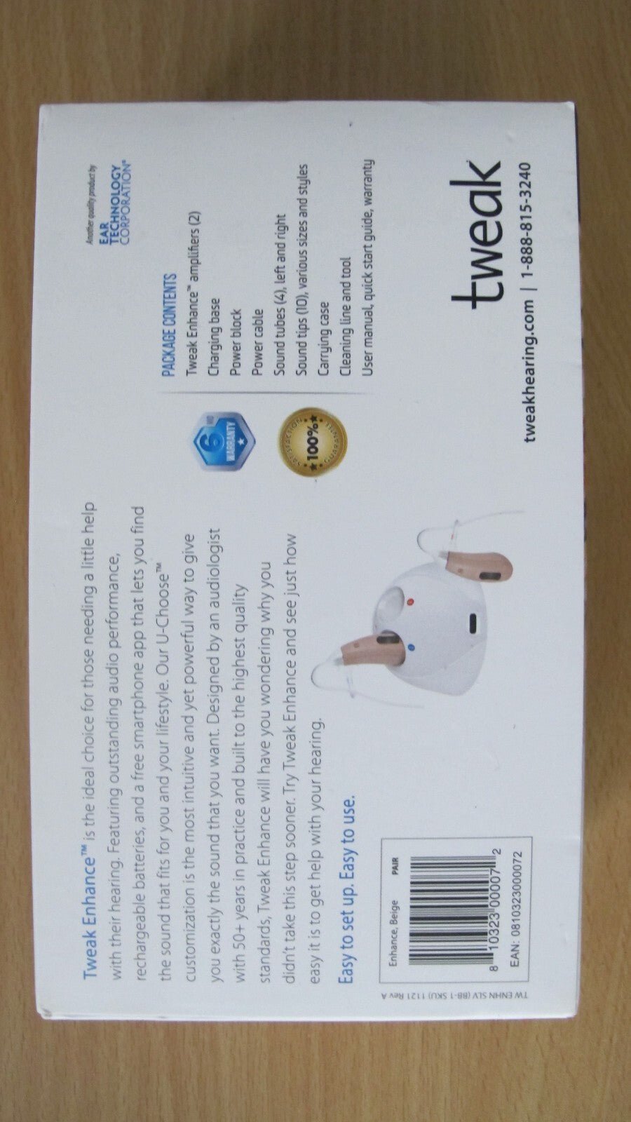 Tweak Enhance OTC Hearing Aid Sophisticated Sound Solution Double (Pair) Unused - MagsTag