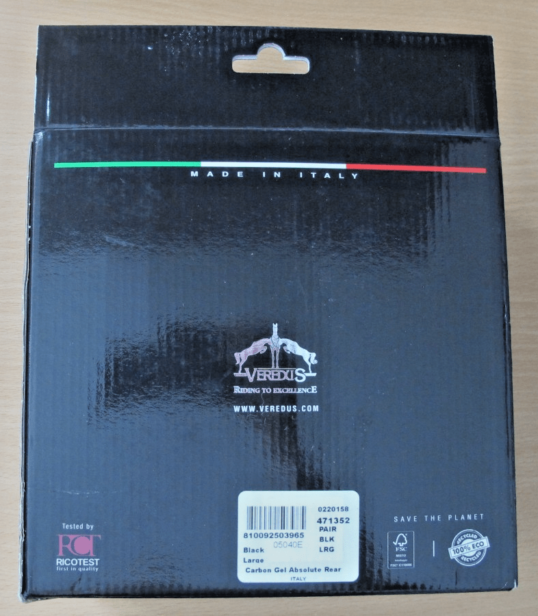 Veredus Carbon Gel Absolute Rear Large Black ankle protection horse boots - MagsTag