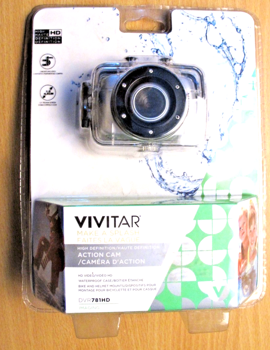 Vivitar HD Camcorder Camera Action Waterproof DVR 781HD 5.1 MP 4x - MagsTag
