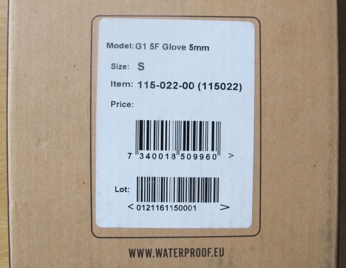 Waterproof G1 5F Glove 5mm S small - Cold Water Neoprene Wetsuit Glove Zipper - MagsTag