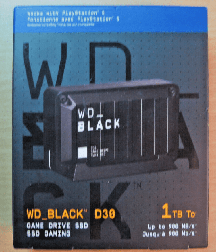 WD BLACK 1TB SSD External Game Drive PS 4 5 Windows D30 WDBATL0010BBK - WESE Open - MagsTag