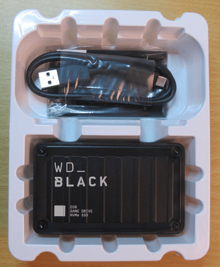 WD BLACK 1TB SSD External Game Drive PS 4 5 Windows D30 WDBATL0010BBK - WESE Open - MagsTag