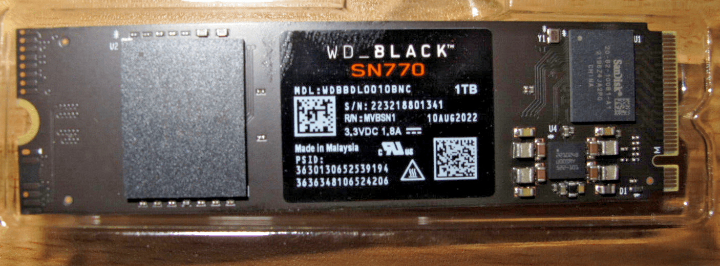 WD Black SN770 NVMe SSD Game Drive Gaming 1TB Gen 4 Up To 5150MB - MagsTag