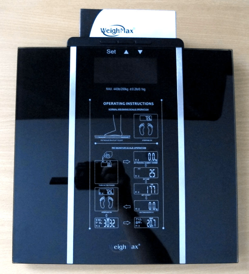 WeighMax BY440 440lb Digital Body Fat Water Bathroom Scale Step on Tech Unused - MagsTag