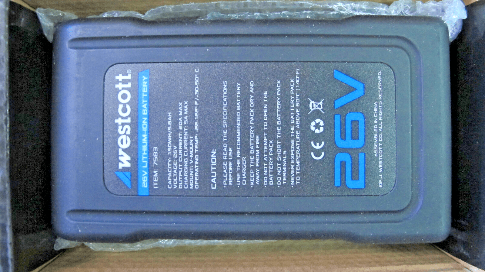 Westcott 26V Lithium - Ion Battery 7583 Flex Cine Mats OPEN BOX - MagsTag
