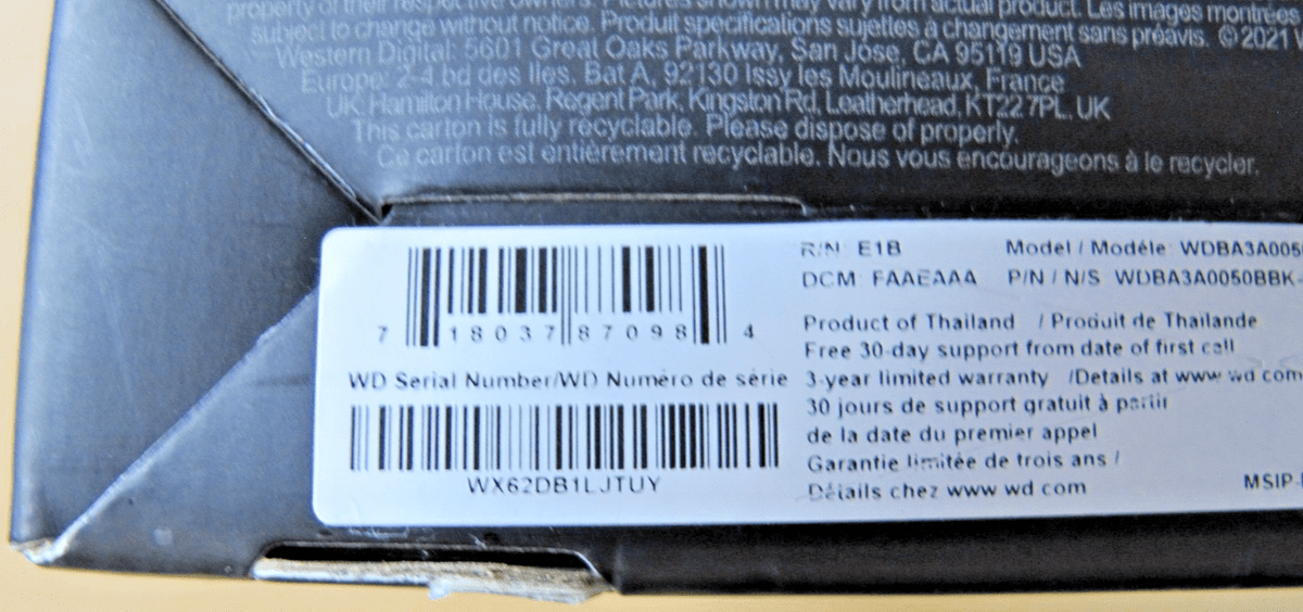 Western Digital Black P10 5TB,External,2.5 inch (WDBA3A0050BBKWESN) Hard Drive - MagsTag