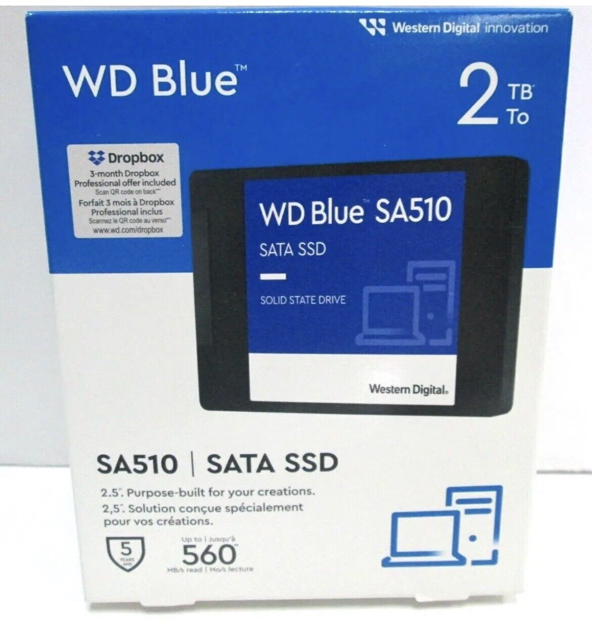 Western Digital Blue 2TB 520Mb WD Internal Solid State Drive - Blue Open Box - MagsTag