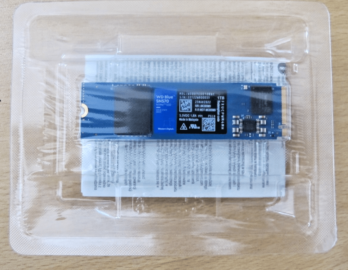 Western Digital WD Blue SN570 1TB SSD PCIe 3.0 x4 NVMe M.2 2280 Unused Open Box - MagsTag