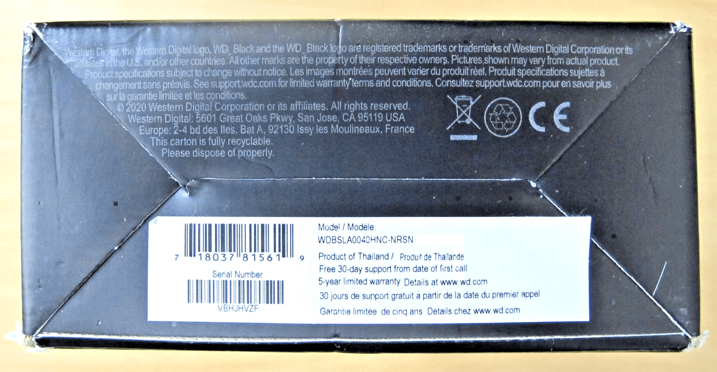 Western Digital (WDBSLA0040HNCNRSN) 3.5 GAMING HARD DRIVE New Open Box - MagsTag