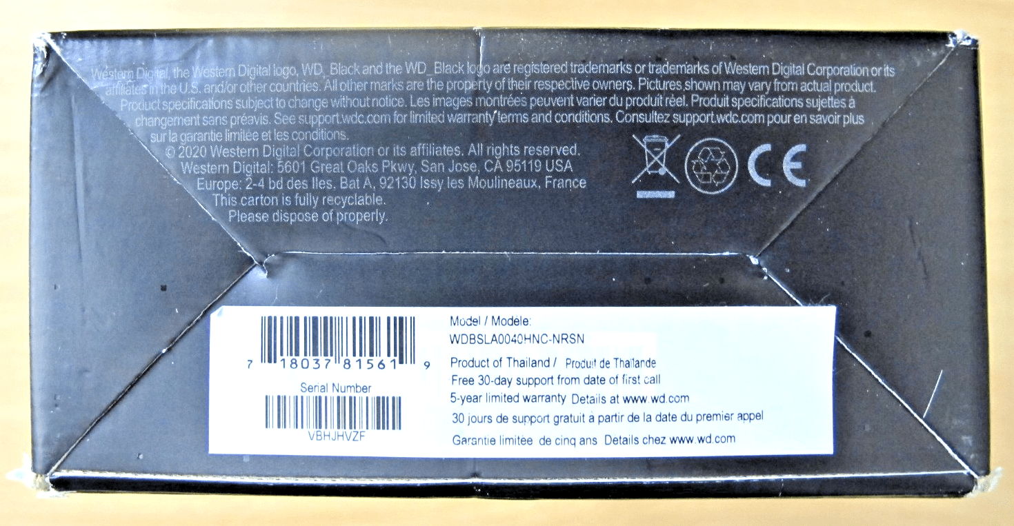 Western Digital (WDBSLA0040HNCNRSN) 3.5 GAMING HARD DRIVE New Open Box - MagsTag