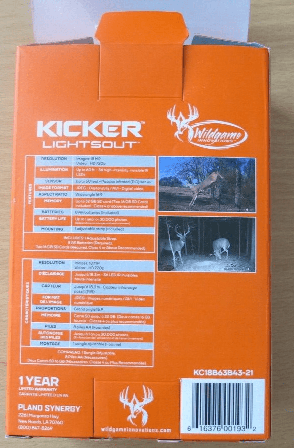 Wildgame Innovations Kicker Lightsout 18MP Trail Camera Combo 2x16GB SD 8xAA - MagsTag