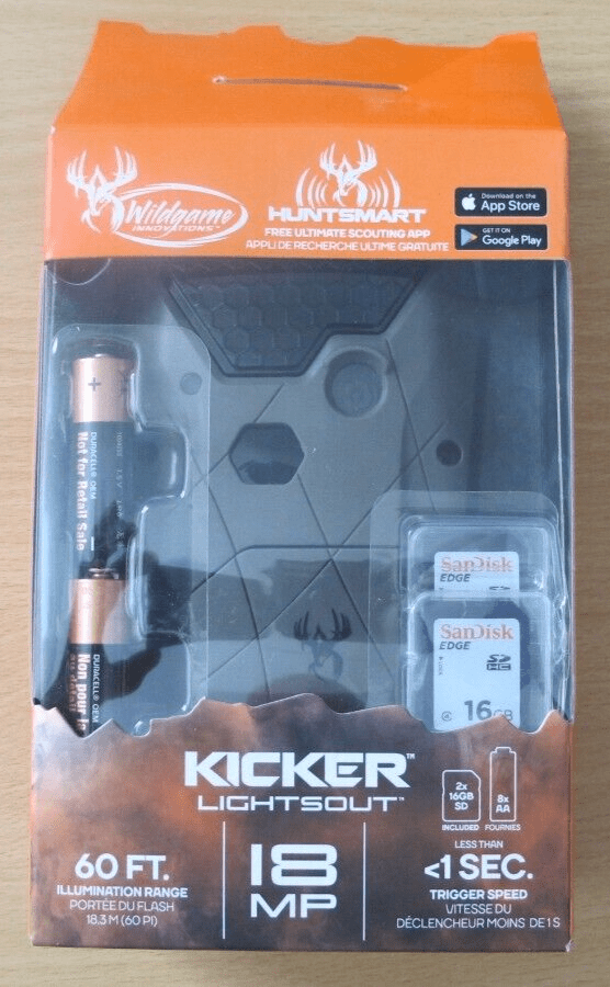 Wildgame Innovations Kicker Lightsout 18MP Trail Camera Combo 2x16GB SD 8xAA - MagsTag