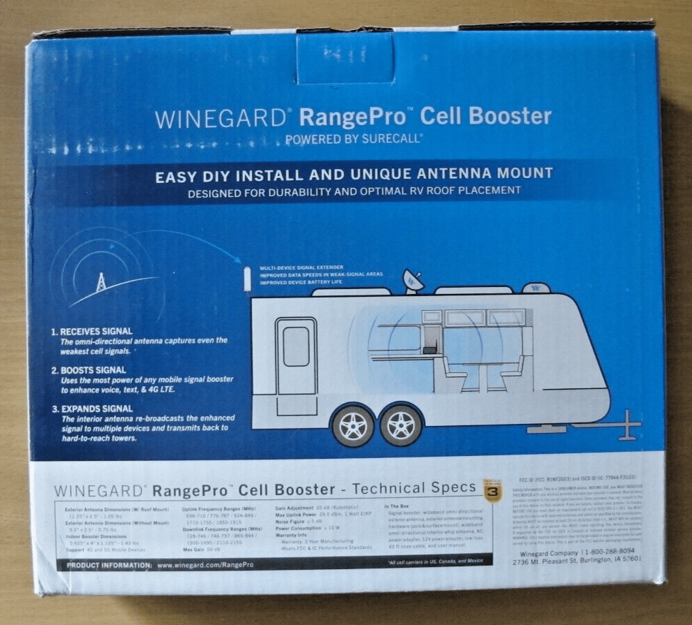Winegard RangePro WB1035 4G LTE Cellular Signal Booster Unused Open Box - MagsTag