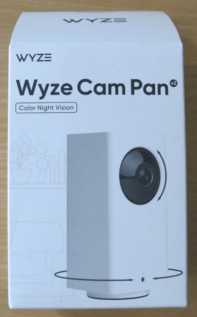 Wyze CAM Pan V2 Indoor Wired 1080p HD Camera Night Vision WYZECP2 Open Unused - MagsTag