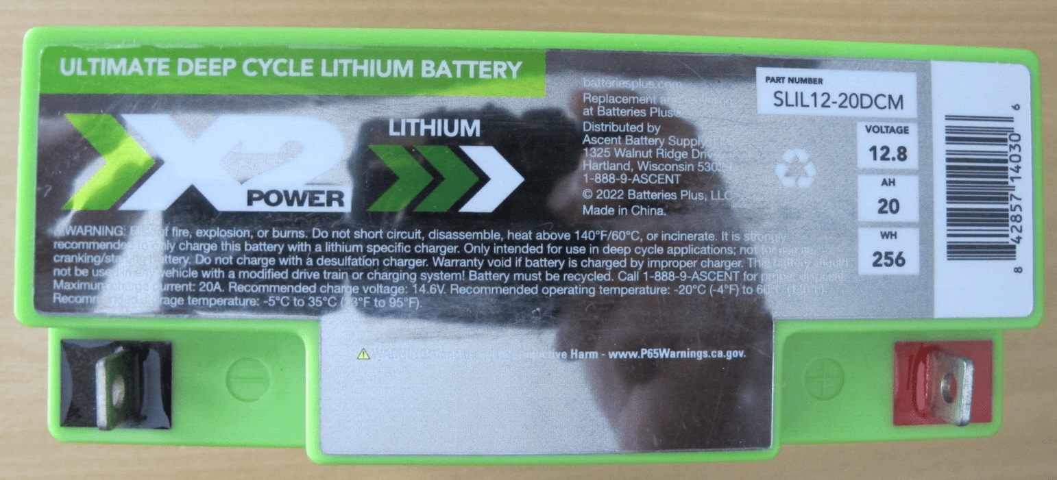 X2 Power 12V 20Ah (LiFePO4) SLIL12 - 20DCM Marine Lithium Iron Phosphate battery - MagsTag