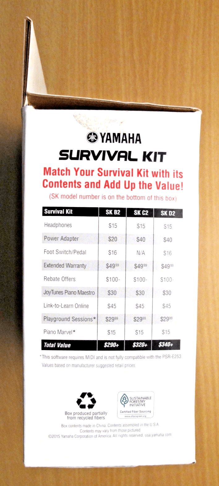 Yamaha Survival Kit B2 for PSRE263 PSRE363 NP12 EW300 - MagsTag