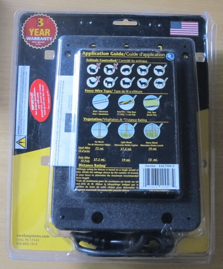 Zareba EAC75M - Z 75 Mile AC Low Impedance Electric Fence Charger Open Box Unused - MagsTag