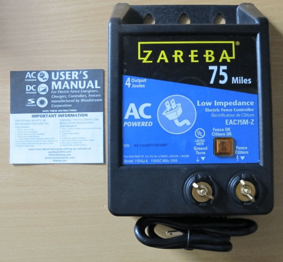 Zareba EAC75M - Z 75 Mile AC Low Impedance Electric Fence Charger Open Box Unused - MagsTag