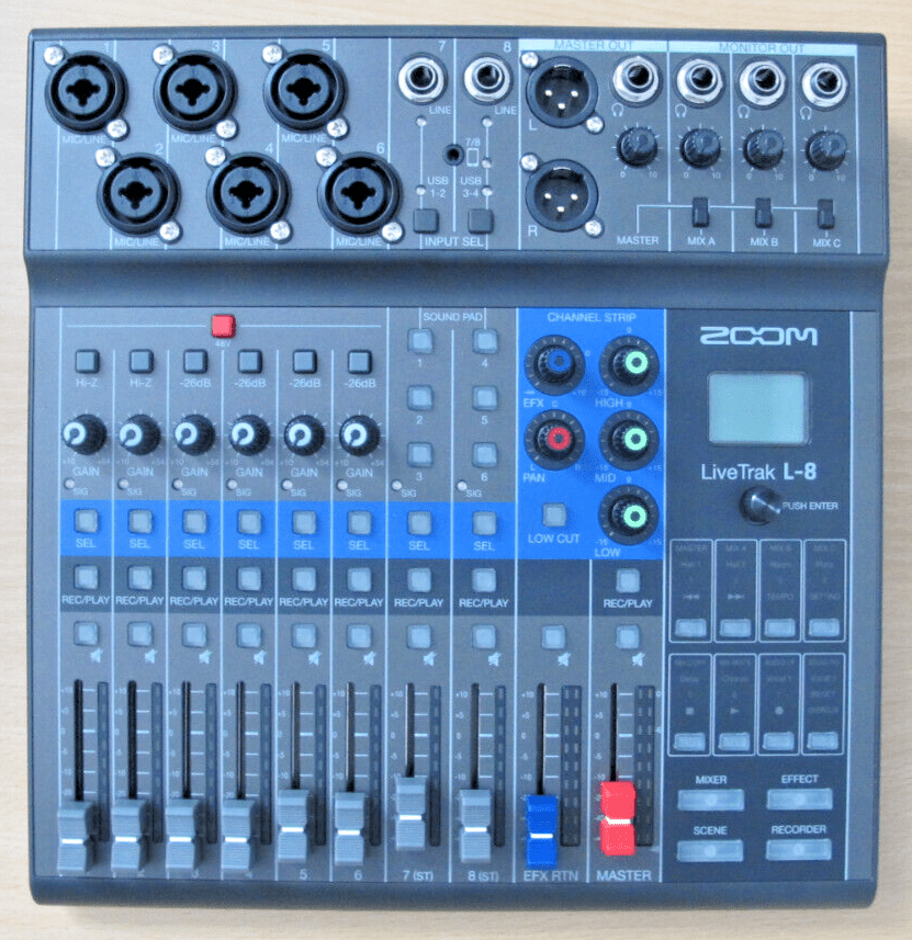 Zoom LiveTrak L - 8 Podcast Digital Mixer/Recorder Black Open Box - MagsTag