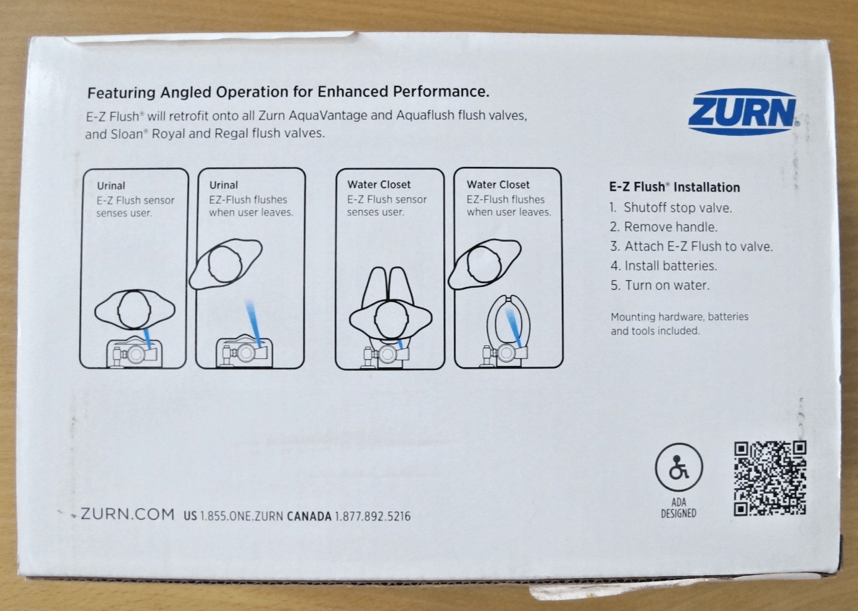 ZURN E - Z FLUSH Sensor Retrofit Kit (ZERK - CPM) Automatic Flushing New Open Box - MagsTag