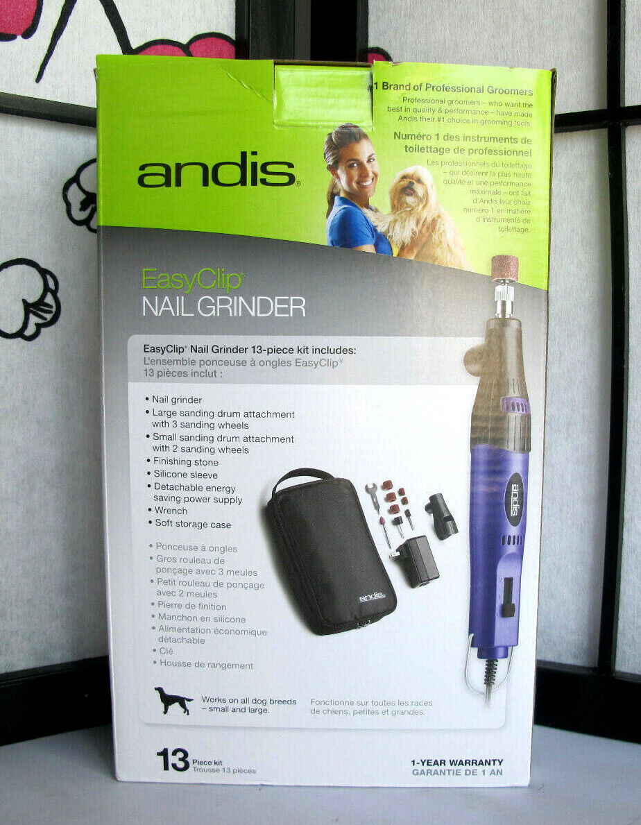 Andis EasyClip 2-Speed Pet Nail Grinder 13 Piece Kit