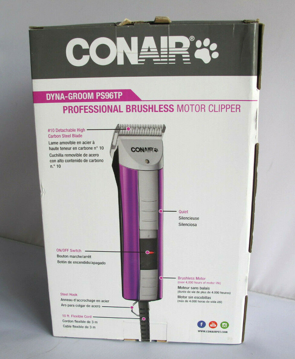 Conair Dyna Groom Professional Brushless Motor Single Speed Pet Clipper PS96TP