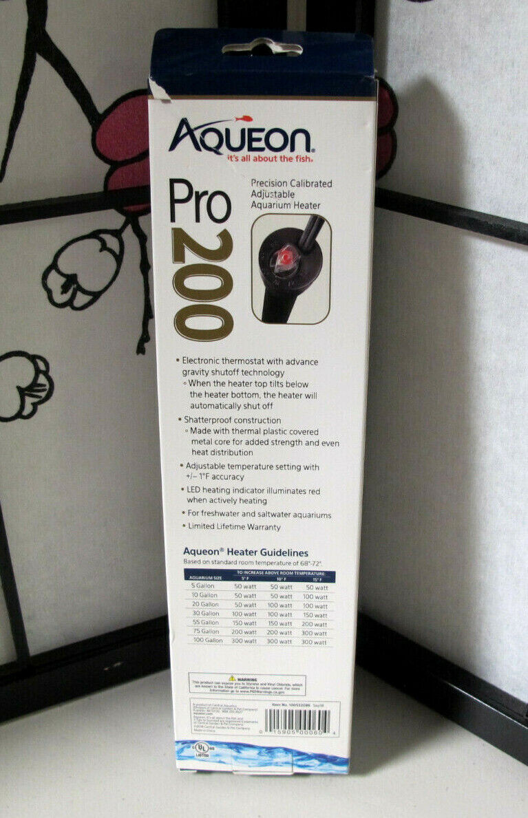 Aqueon Pro 200 Precision Calibrated Adjustable Aquarium Heater