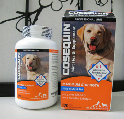Cosequin Maximum Strength + MSM & HA Joint Health Supplement 120 Chews Exp 2025