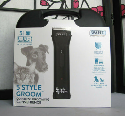Wahl 5 Style Groom Cordless Pet Grooming Clipper 78000