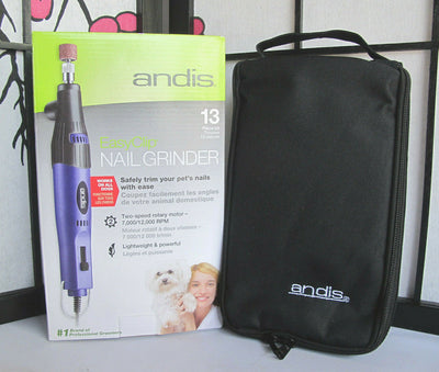 Andis EasyClip 2-Speed Pet Nail Grinder 13 Piece Kit
