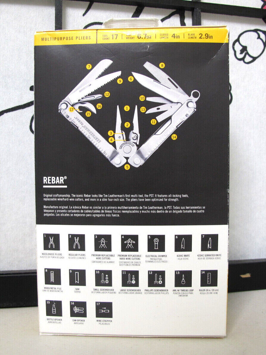 Leatherman Rebar 17-In-1 Stainless Steel Multi-Tool 831547