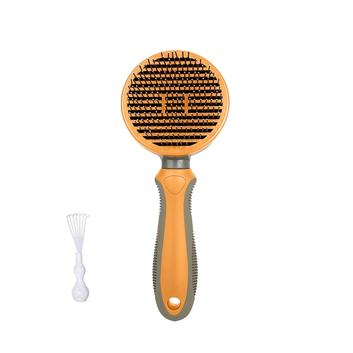 Cat Grooming Brush, Self Cleaning Slicker Brushes for Dogs Cats Pet Grooming Brush Tool Gently Removes Loose Undercoat, Mats Tangled Hair Slicker Brush for Pet Massage-Self Cleaning