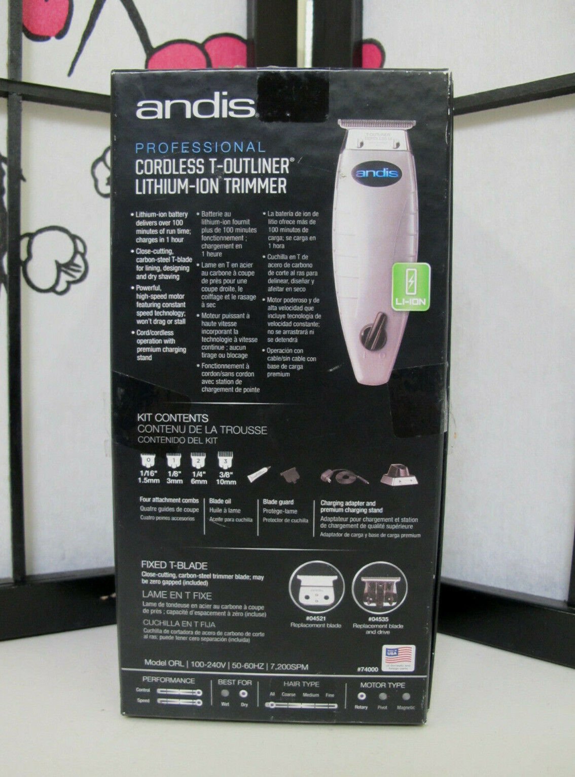 Andis 74000 Professional Cordless T - Outliner Beard/Hair Trimmer - MagsTag