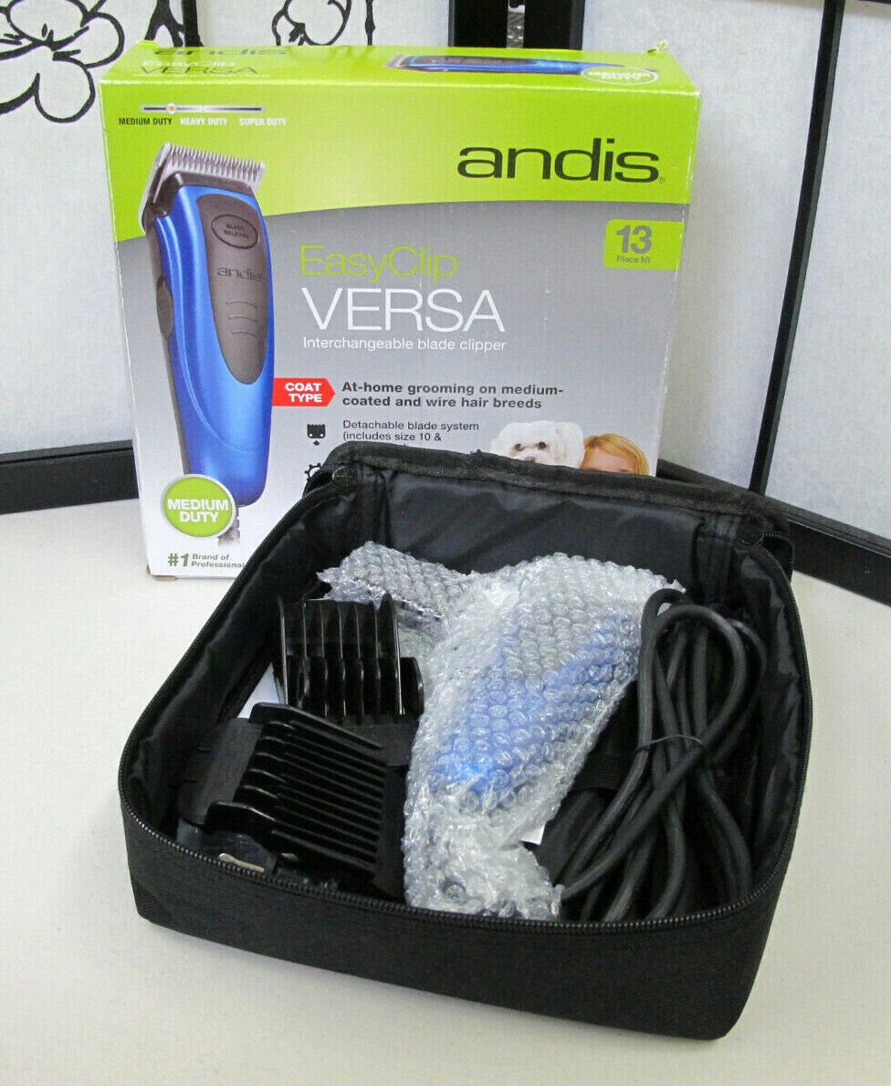 Andis EasyClip Versa Interchangeable Blade Clipper Kit - Blue - MagsTag
