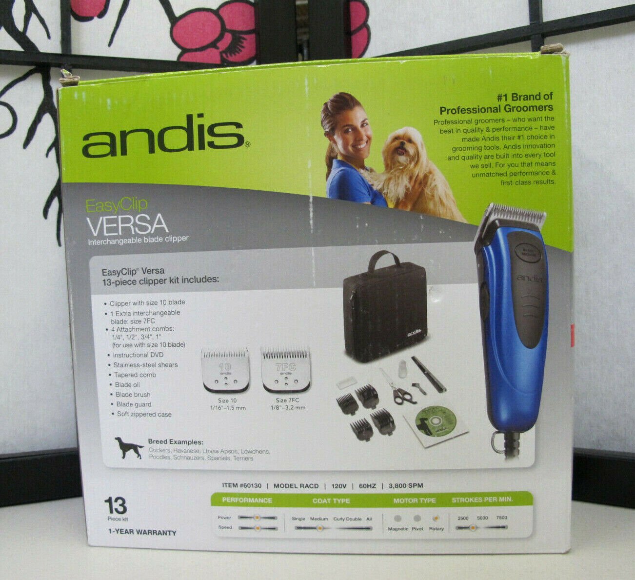 Andis EasyClip Versa Interchangeable Blade Clipper Kit - Blue - MagsTag