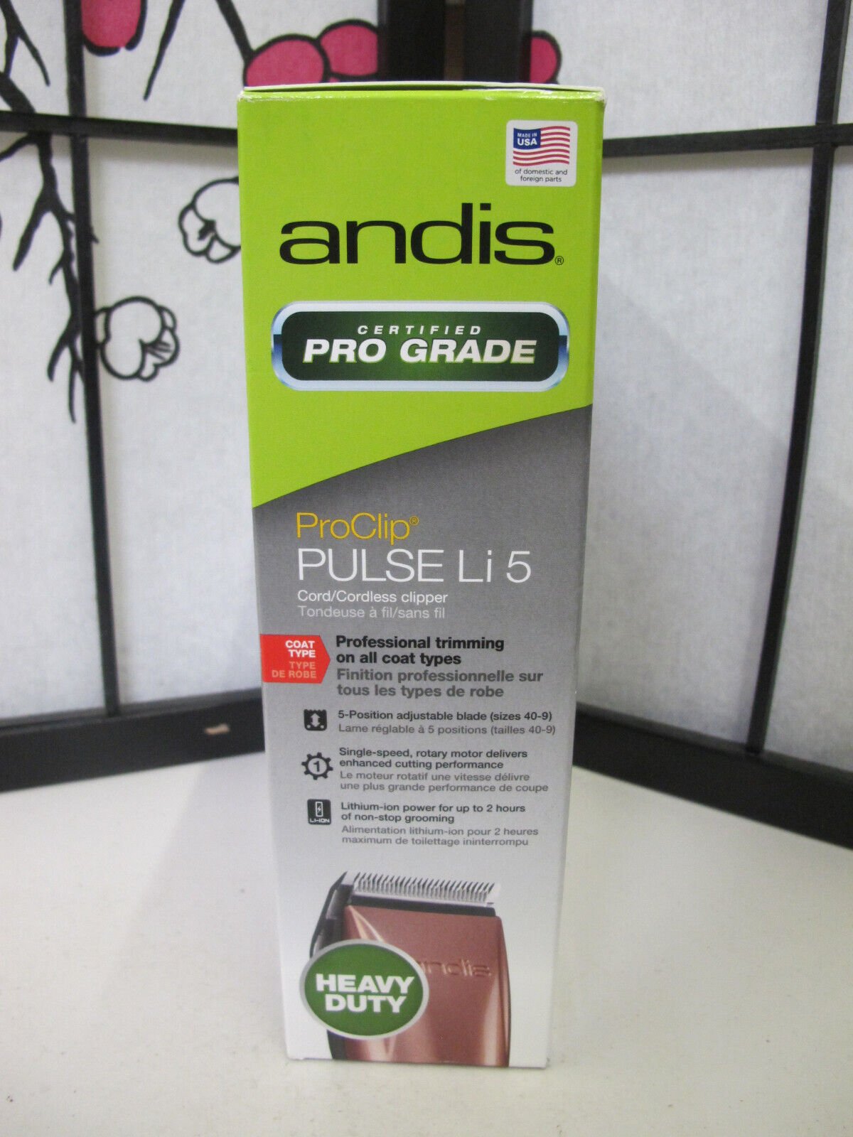 Andis Pulse Li 5 Cord/Cordless Pet Clipper 73535 Rose Gold - Used - MagsTag