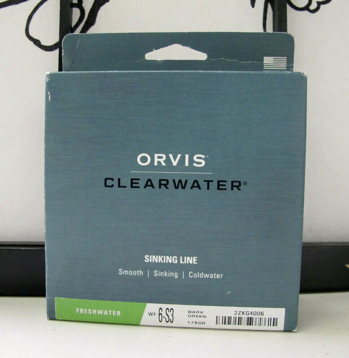 Orvis Clearwater Type III Sinking Fly Line Dark Green WF6 - S3 - MagsTag