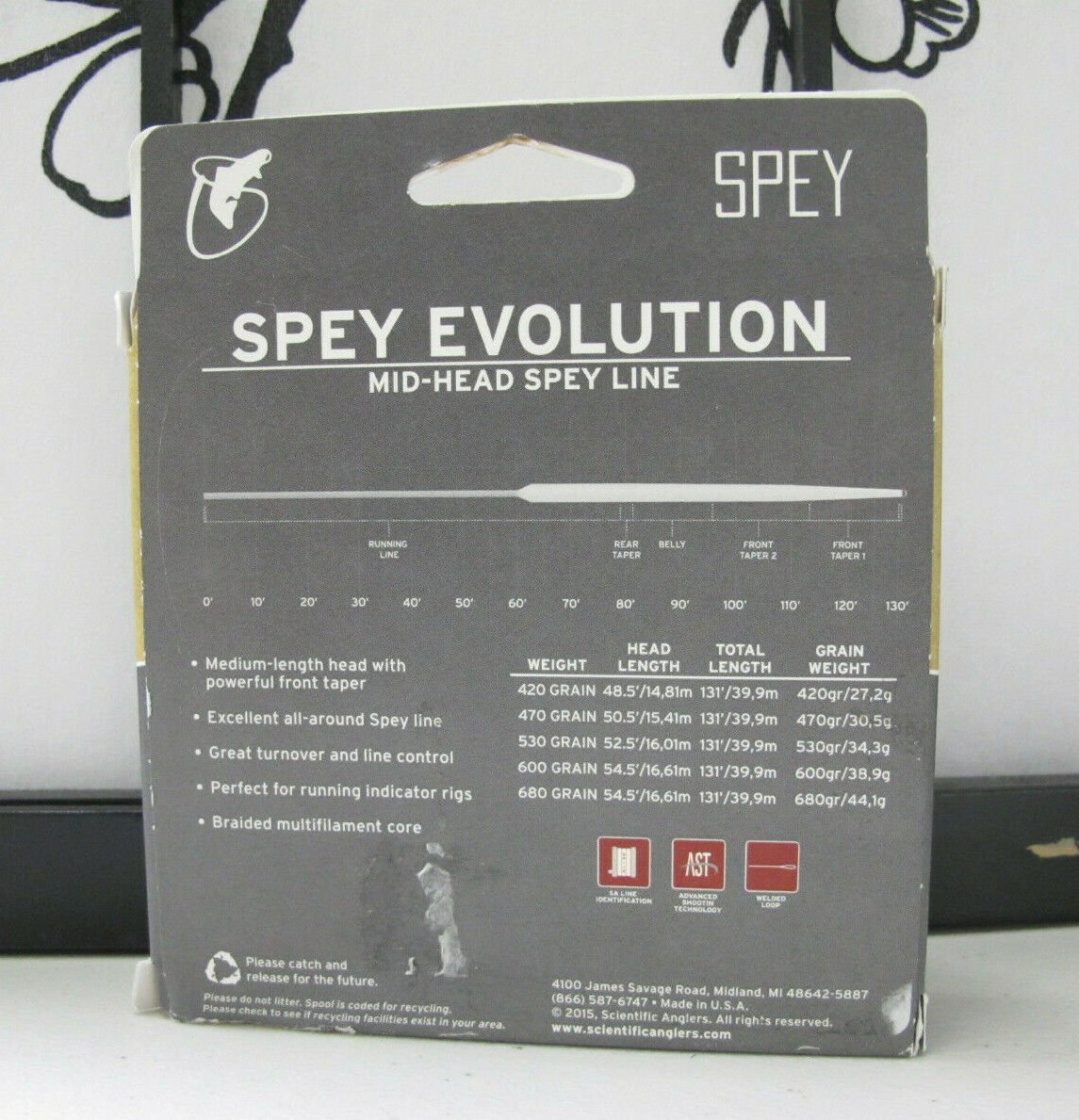Scientific Anglers SPEY EVOLUTION Fly Line WF - 600 - GR - MagsTag