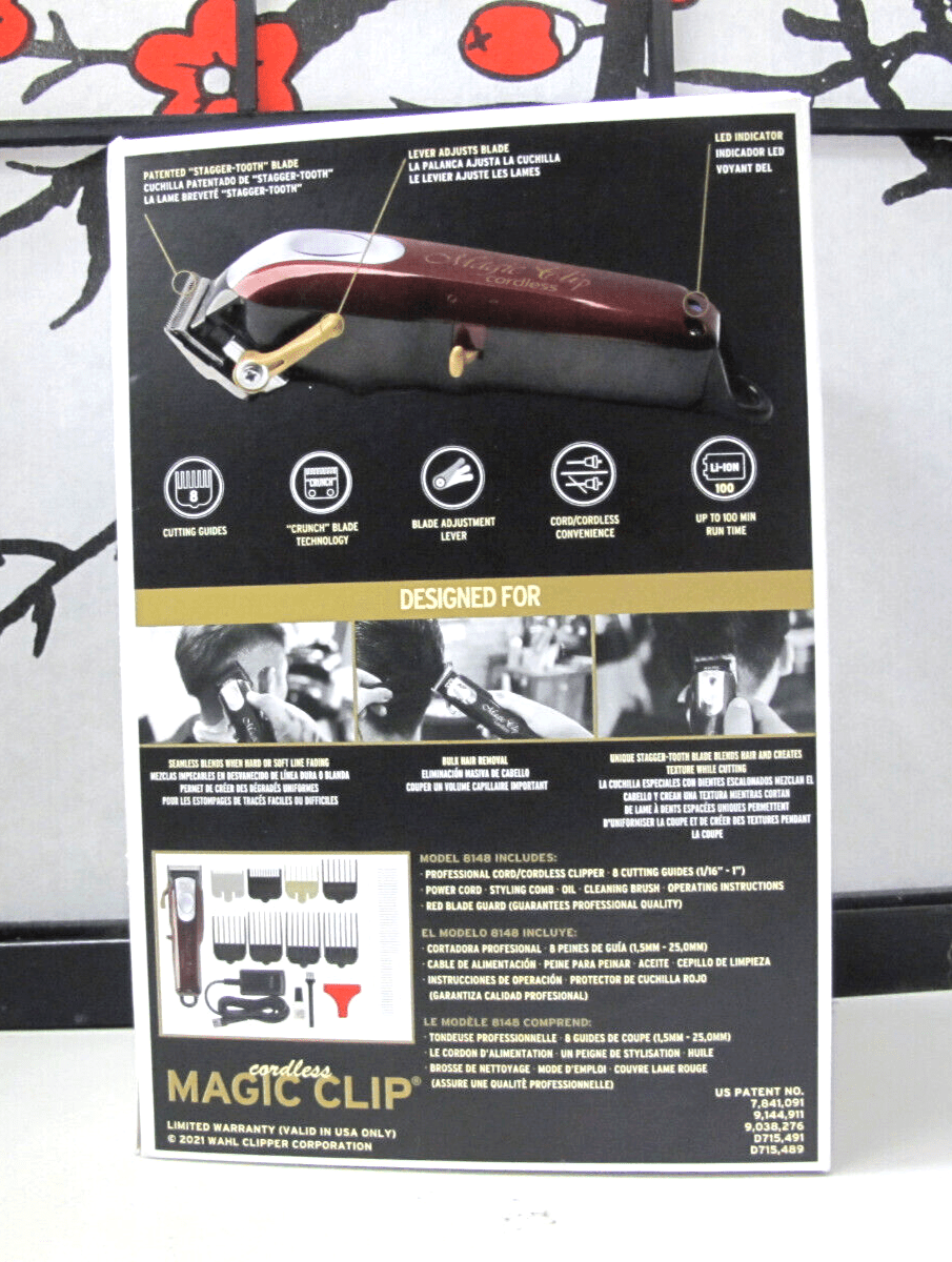 Wahl Professional 5 Star Cordless Magic Clip Hair Clipper - MagsTag