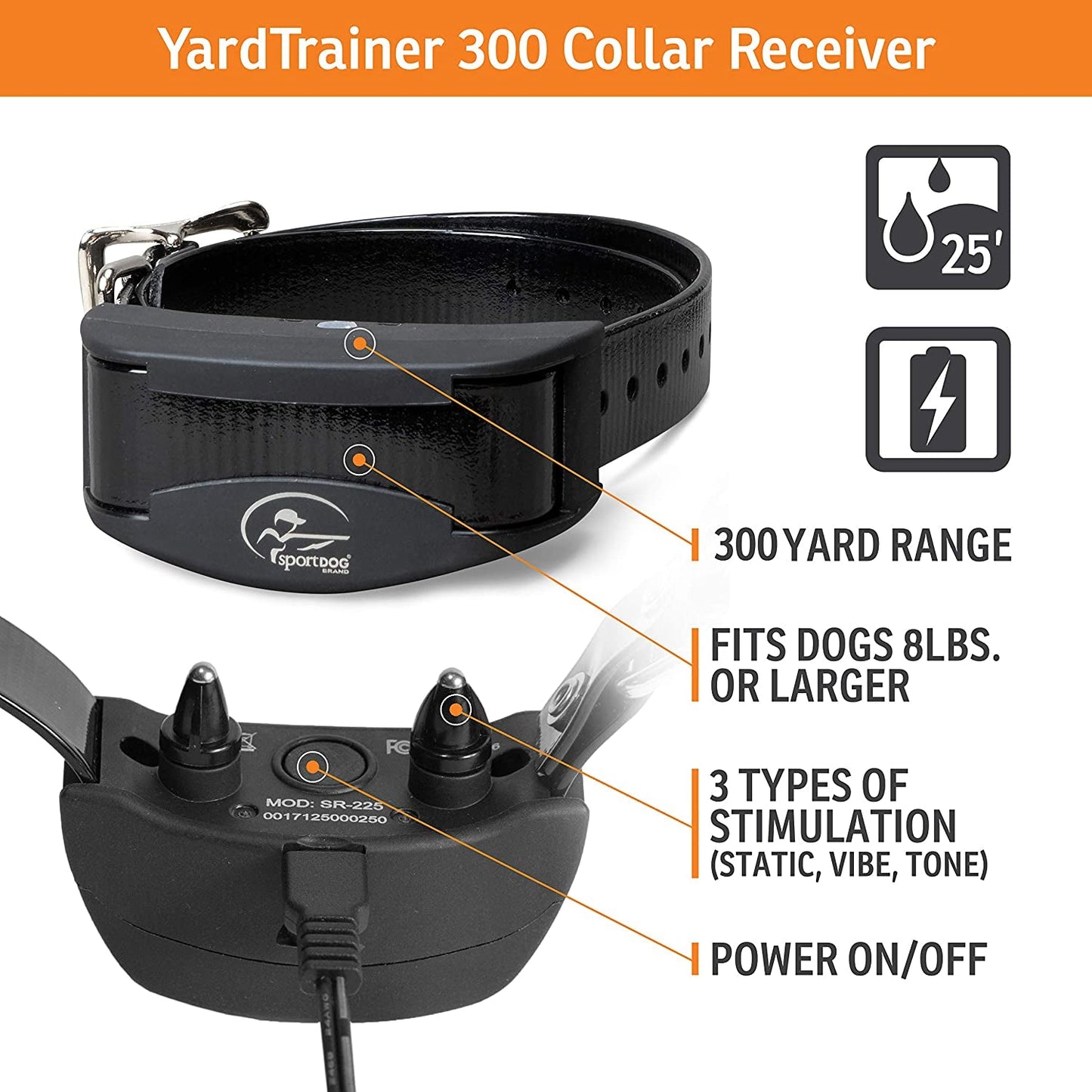 Yardtrainer Yt - 300 Remote dog hunting Trainer, 300 Yard Range - Yt - 300, Black (Pack of 1) - MagsTag